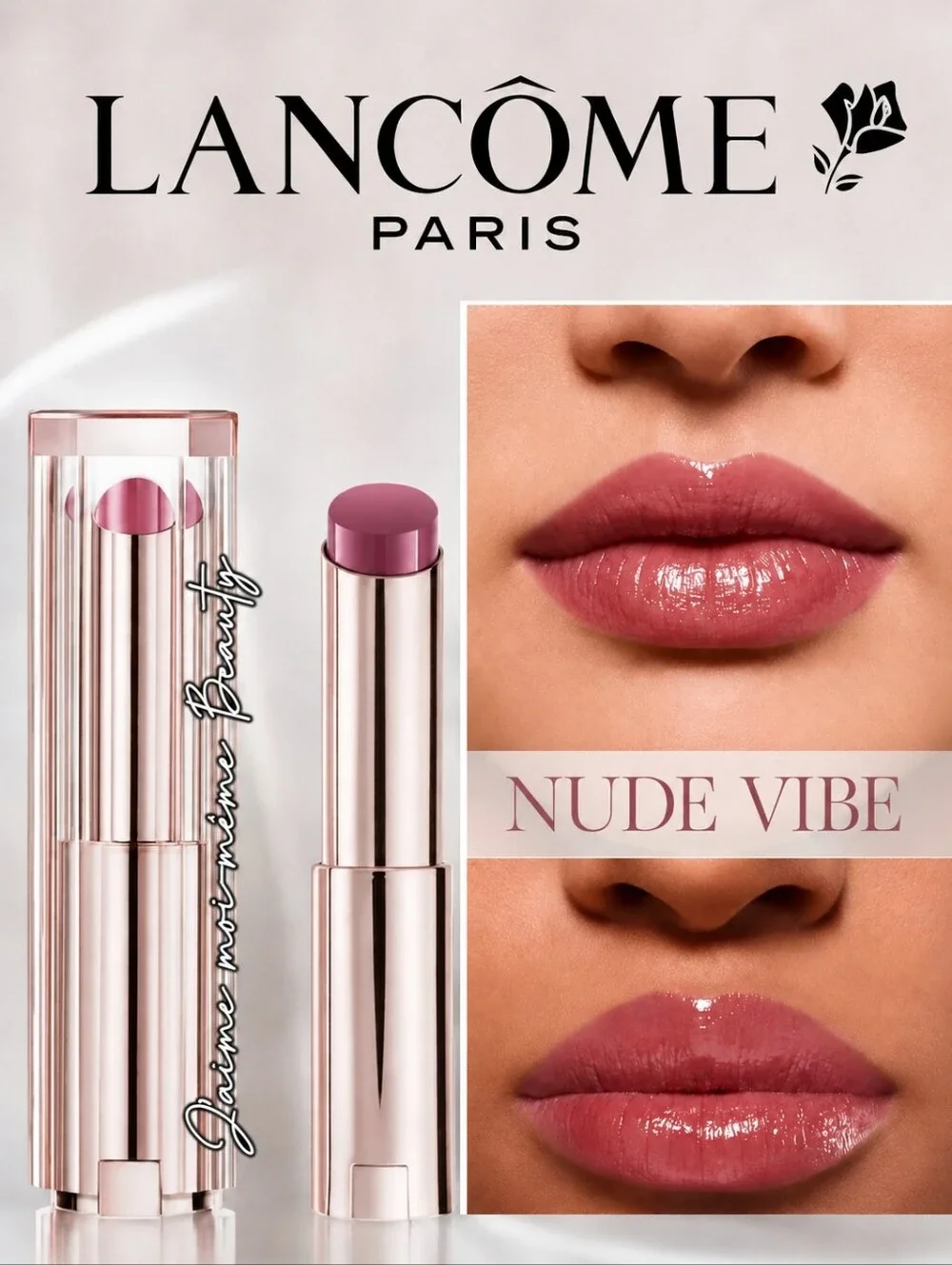 Lancome Nude Vibe Butterglow Plumping Tinted Lip Butter Balm Cool Tone Mauve